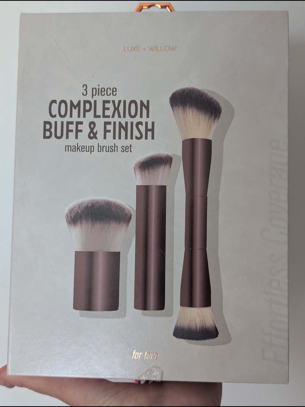 Luxe + Willow 3-Piece Complexion Brush Set - Rose Brown